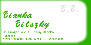 bianka bilszky business card